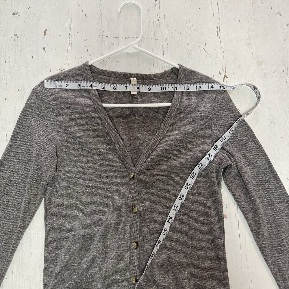 Wishlist cardigan Long Ribbed Sweater Size S High Low Minimalist Lagenlook - Picture 7 of 13